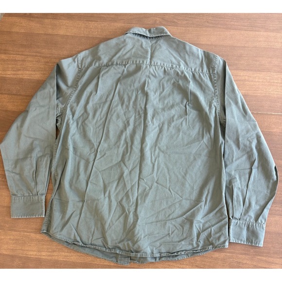 Dockers Button Down Shirt Men's 16.5 Large Olive Green Long Sleeve‎ Collared - Picture 2 of 8